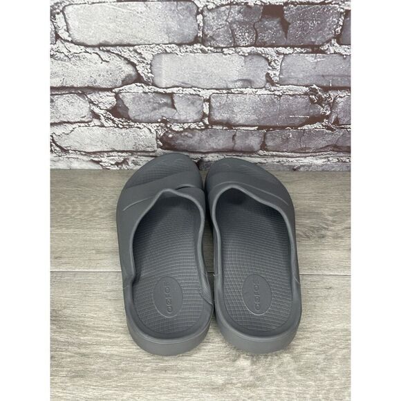 OOFOS 1100 OOahh Slate Grey Rubber Slides Recovery Sandals Women Sz 42EU/11M US - Picture 4 of 15